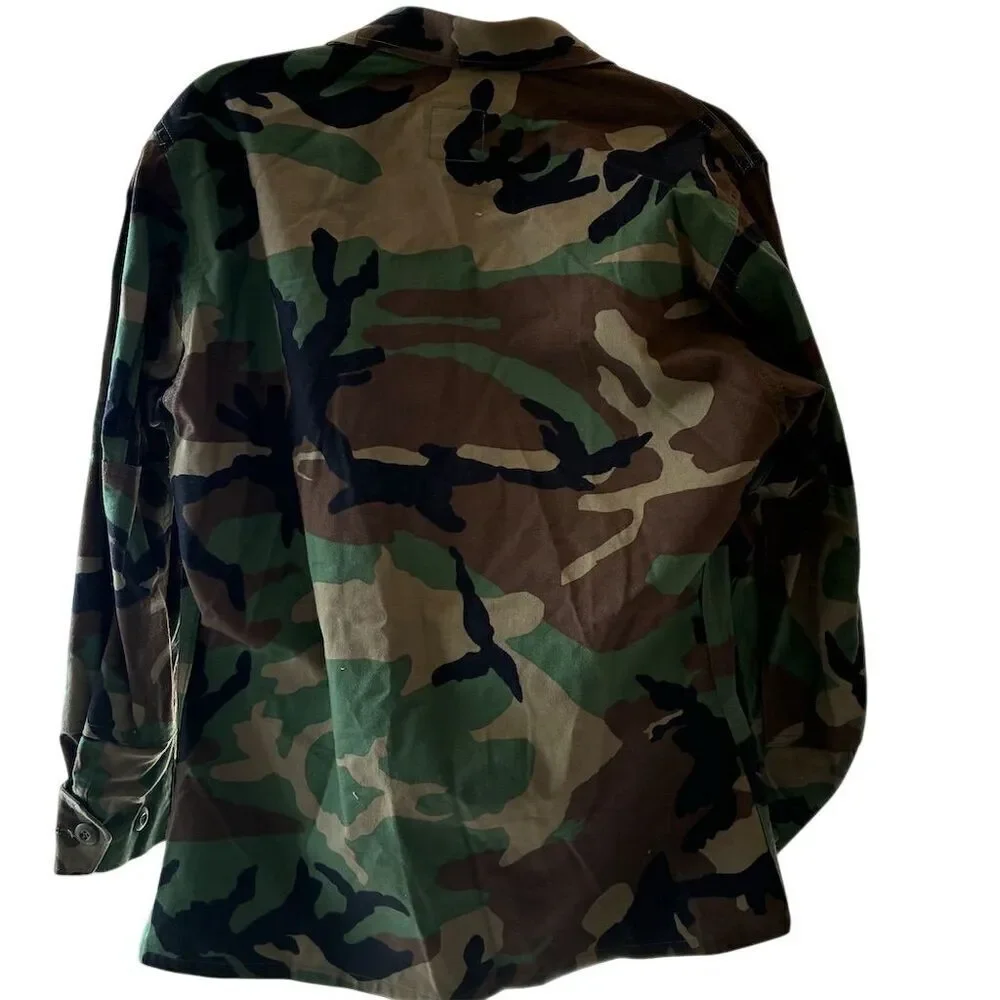 Vintage 90s Men's Camo Military Jacket and Pants Size S Button-Up Short Length